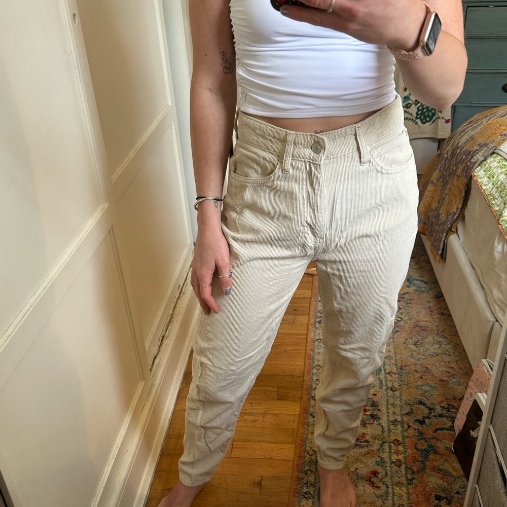 Free People We The Free cream corduroy pants 26